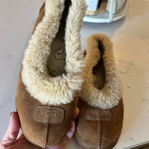 UGG Women's Brown Sheepskin Slippers